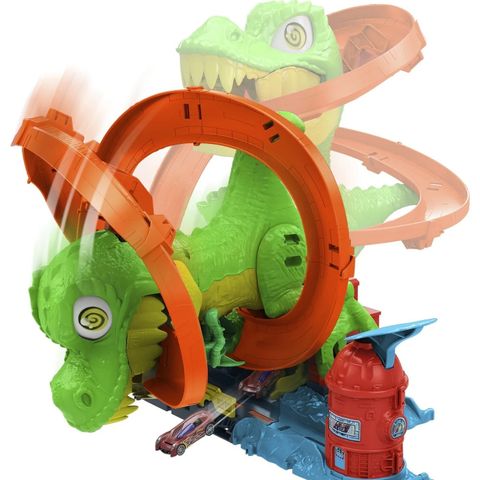  Bộ đường trượt xe JBM73 Hot Wheels City T-Rex Blaze Battle Playset 