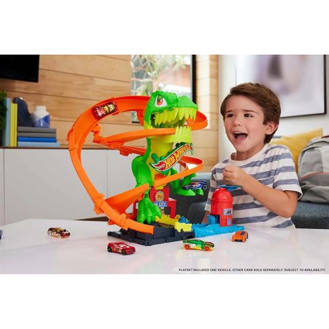  Bộ đường trượt xe JBM73 Hot Wheels City T-Rex Blaze Battle Playset 