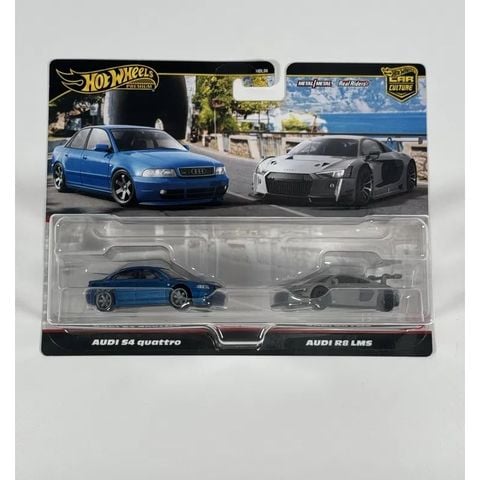  JDY82 Hot Wheels Premium 2 Pack AUDI S4 quattro AND AUDI R8 LMS 