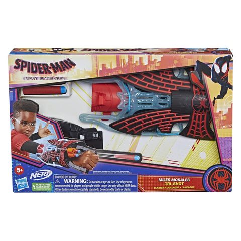  Marvel Spiderman: Across the Spider-Verse Miles Morales Tri-Shot NERF Blaster 