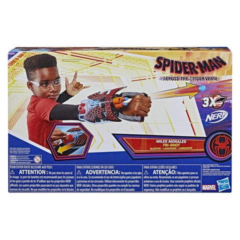  Marvel Spiderman: Across the Spider-Verse Miles Morales Tri-Shot NERF Blaster 