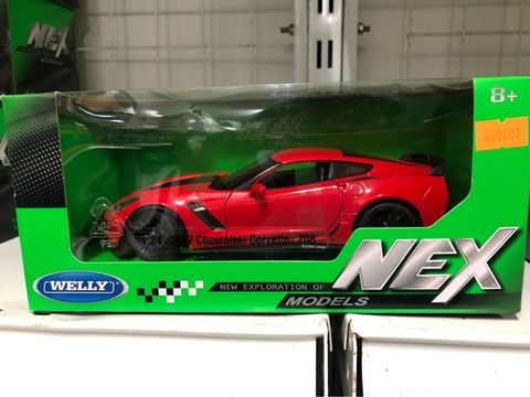  Mô hình xe Corvette Z06 1:24 Welly-24085 Red màu đỏ 