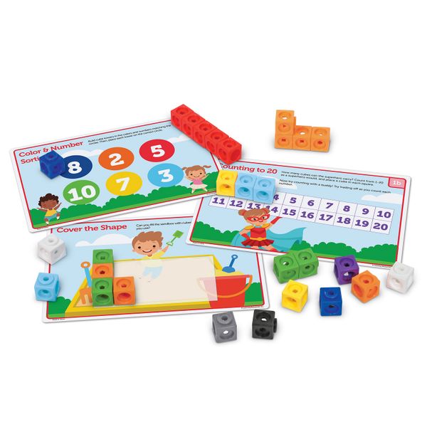  Learning Resources MathLink Cubes PreK Activity Set 