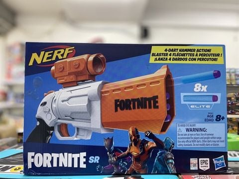  Đồ chơi trẻ em chính hãng NERF Fortnite SR Blaster 4-Dart Hammer Action 