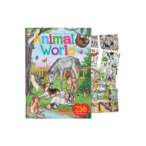  Sách hình dán động vật Animal World TOPMODEL 