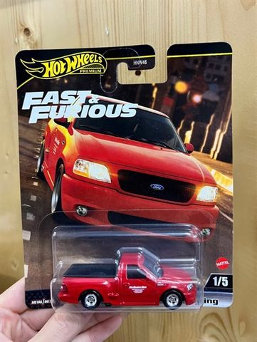  Xe mô hình HNW46/HYP75 Hot Wheels Premium Fast & Furious Ford F-150 SVT Lightning Red 