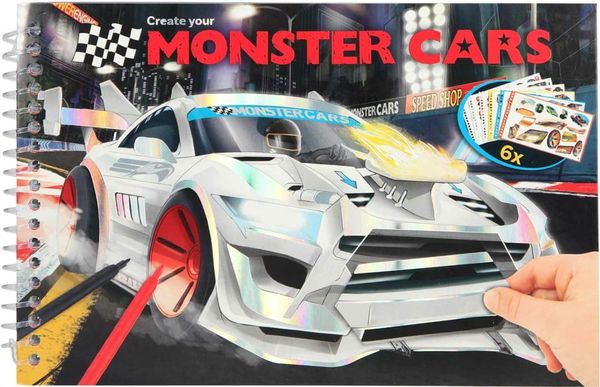  BST sticker Ô TÔ Monster Cars Pocket Sticker Book 