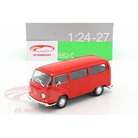  Mô hình xe Volkswagen Bus T2 1972 (Fire) 1:24 Welly 22472 
