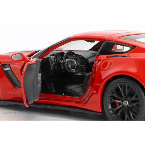  Mô hình xe Corvette Z06 1:24 Welly-24085 Red màu đỏ 