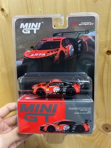  Xe mô hình MINI GT 1/64 Honda NSX GT3 EVO22 SUPER GT Series 2022#55 ARTA (Left Handle) Japan Limited 