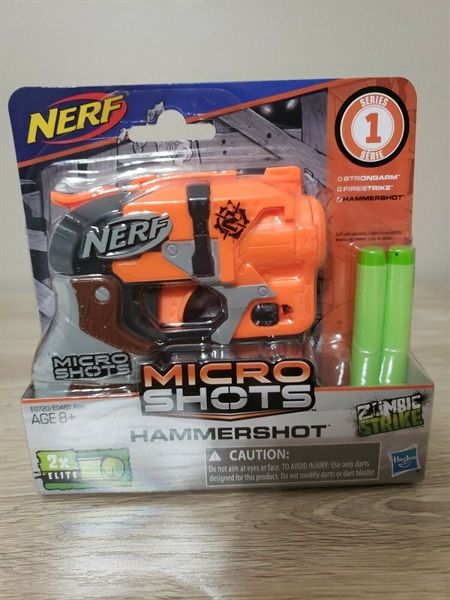  NERF MicroShots Zombie Strike Hammershot BRAND NEW 