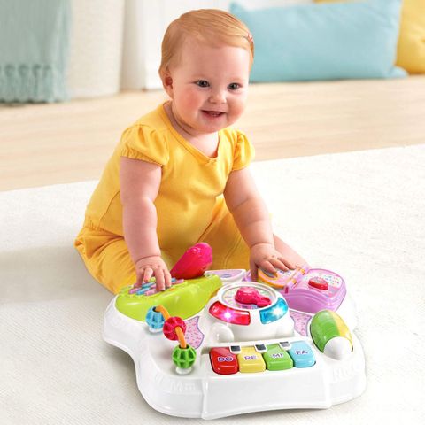  Đồ chơi bàn phát nhạc VTech Sit-To-Stand Learn and Discover Table, Pink 80-148050 