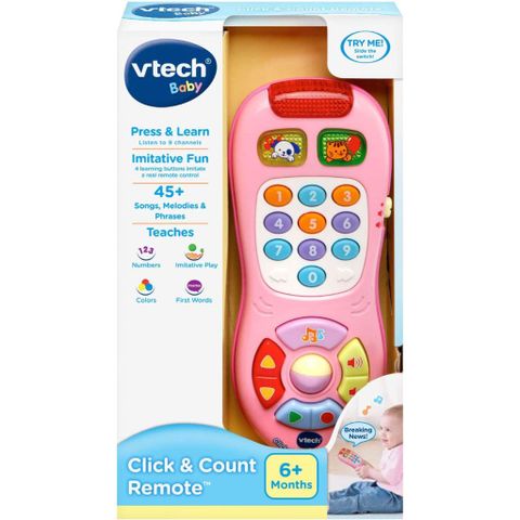  1503 VTech Click and Count Remote Pink Ages 6 Months 