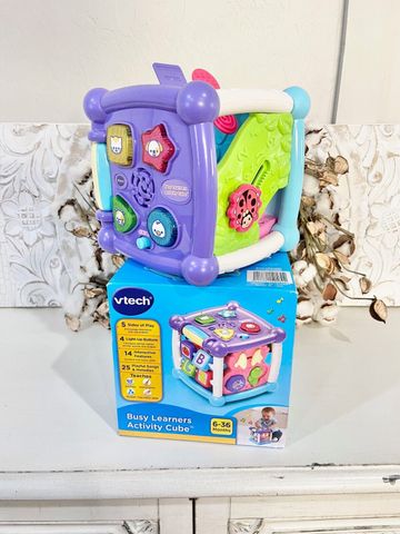  Khối lập phương học tập VTech Busy Learners Activity Cube Purple 80-150589 