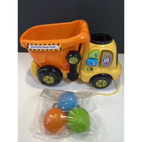  Đồ chơi xe tải chở bóng 80-166560 VTech Drop and Go Dump Truck, Orange 