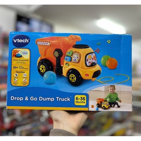  Đồ chơi xe tải chở bóng 80-166560 VTech Drop and Go Dump Truck, Orange 