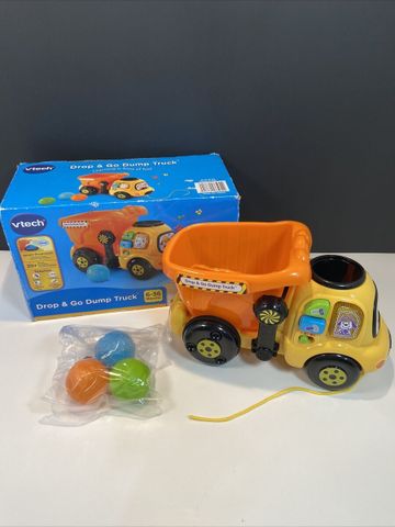  Đồ chơi xe tải chở bóng 80-166560 VTech Drop and Go Dump Truck, Orange 