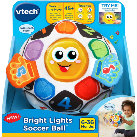  Bóng đồ chơi có âm thanh 5091 VTech Bright Lights Soccer Ball Plush Baby and Toddler Toys 