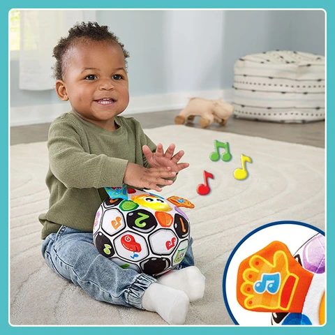  Bóng đồ chơi có âm thanh 5091 VTech Bright Lights Soccer Ball Plush Baby and Toddler Toys 