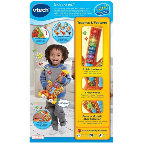  Đồ chơi đàn ghita VTech Zoo Jamz Tiger Rock Guitar Orange 80-537800 