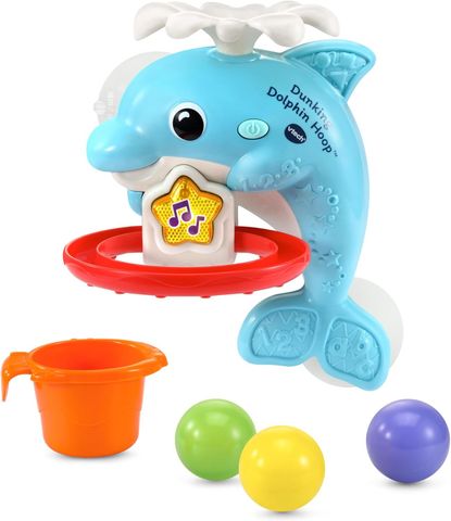  Đồ chơi cá heo VTech Dunking Dolphin Hoop Bath Toy- English Edition 80-568000 