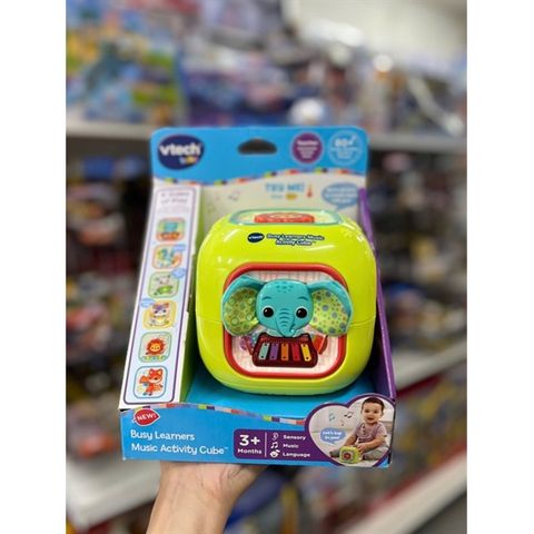  Đồ chơi Vtech 80-574100 VTech Baby Busy Learners Music Activity Cube Green 