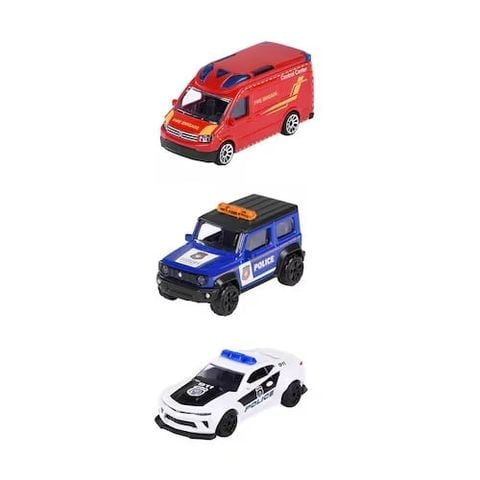 212057261038 Bộ 3 Xe Mô Hình Cứu Hộ MAJORETTE S.O.S. 3 Pieces Set 
