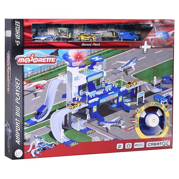 Mô Hình Sân Bay Majorette Creatix Airport Playset 5 Vehicles