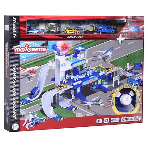  Mô Hình Sân Bay Majorette Creatix Airport Playset 5 Vehicles 