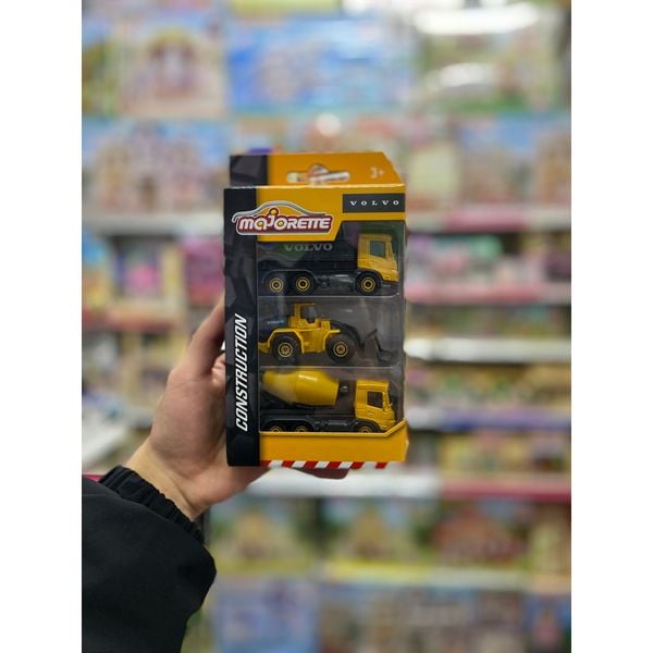 212057284 Bộ 3 Xe Mô Hình Xây Dựng MAJORETTE Volvo 3 Pieces Set