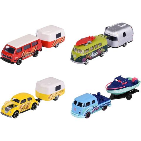  Xe Mô Hình MAJORETTE VW The Originals Trailer Asst., 4-asst 212055007 