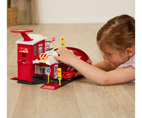  212050038 Xe Mô Hình MAJORETTE Creatix Rescue Station + 1 vehicle 