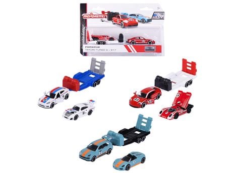  212053112 Xe Mô Hình MAJORETTE Porsche Motorsport Race Trailer, 3-asst. 