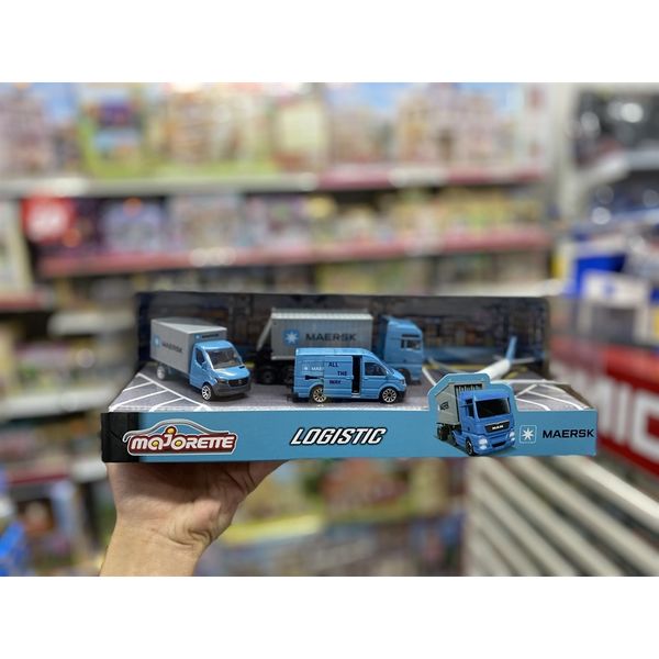 212057290 Bộ 4 Xe Mô Hình MAJORETTE MAERSK 4 Pieces Giftpack