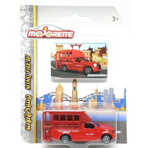 212053056T10 Xe Mô Hình MAJORETTE Isuzu D-Max Song Teaw Red Edition 