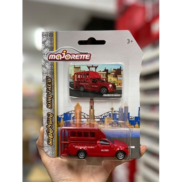 212053056T10 Xe Mô Hình MAJORETTE Isuzu D-Max Song Teaw Red Edition