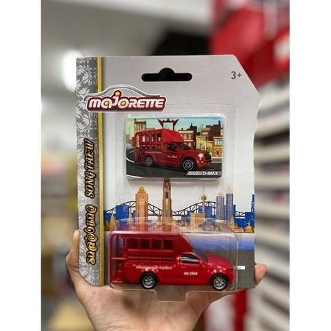  212053056T10 Xe Mô Hình MAJORETTE Isuzu D-Max Song Teaw Red Edition 