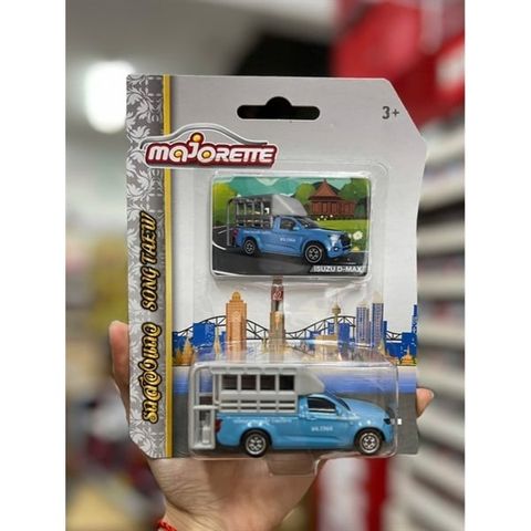  212053056T11 Xe Mô Hình MAJORETTE Isuzu D-Max Song Teaw Blue Edition 