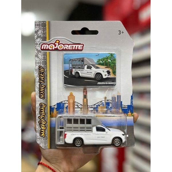 212053056T12 Xe Mô Hình MAJORETTE Isuzu D-Max Song Teaw White Edition