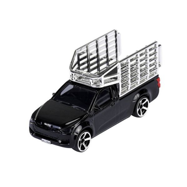 212053056T13 Xe Mô Hình MAJORETTE Isuzu D-Max Transport Cage - Black