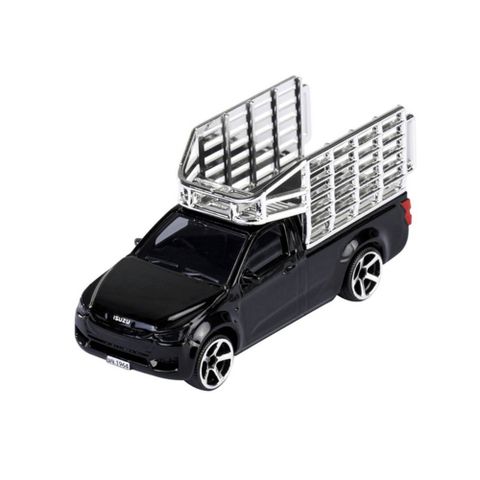 212053056T13 Xe Mô Hình MAJORETTE Isuzu D-Max Transport Cage - Black 