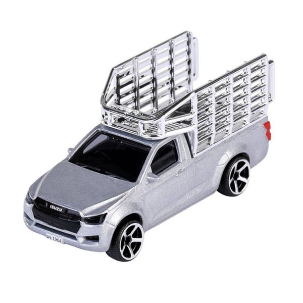 212053056T14 Xe Mô Hình MAJORETTE Isuzu D-Max Transport Cage - Silver