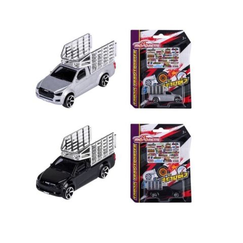  212053056T14 Xe Mô Hình MAJORETTE Isuzu D-Max Transport Cage - Silver 