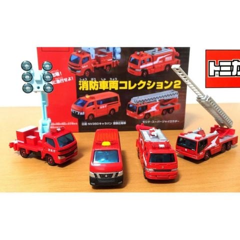  Set 4 xe tomica cứu hỏa 
