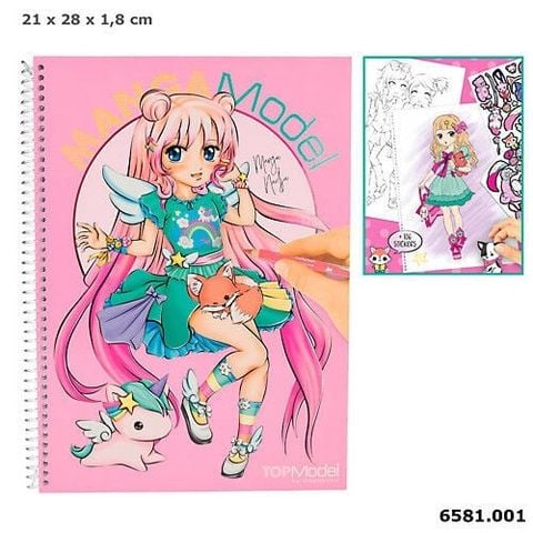  TM46581 BST dán stickers và tô màu thiết kế thời trang Manga 