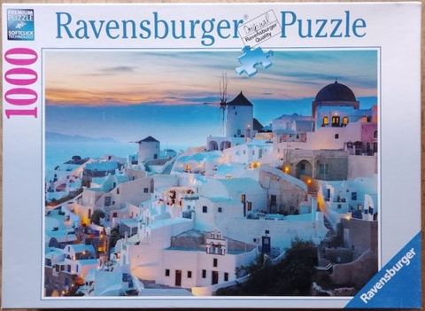  RV19611 1 Xếp hình puzzle 1000 mảnh chủ đề Santorini Ravensburger 