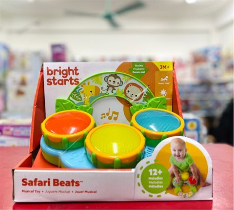  Đồ chơi âm nhạc trẻ em Trống điện tử Bright Starts Safari Beats 