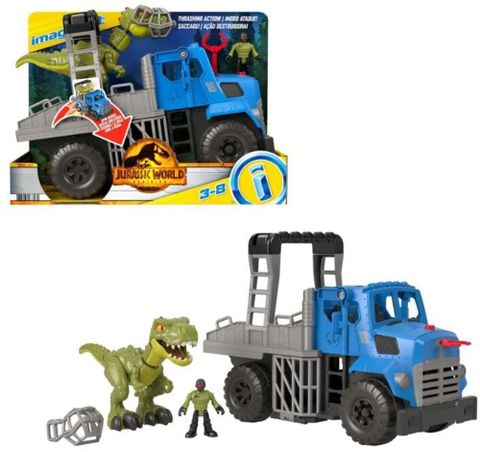  Ô tô đồ chơi Jurassic World Dominion Imaginext Break Out Dino Hauler Figure Set 