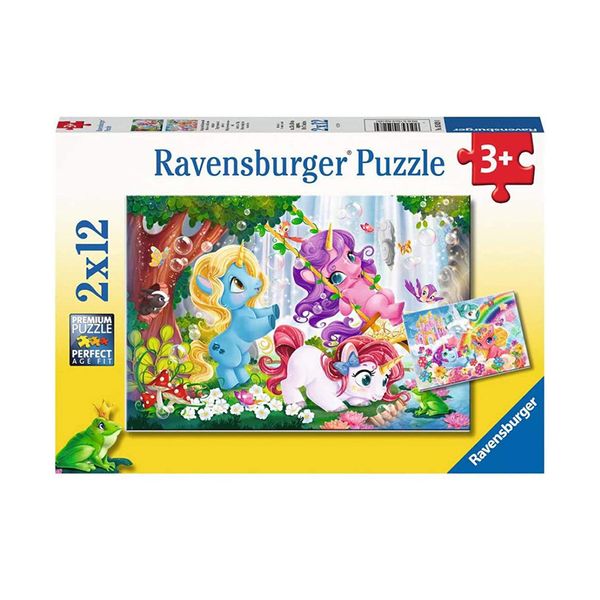 Xếp hình puzzle Unicorns at Play 2 bộ 12 mảnh  RAVENSBURGER RV050284