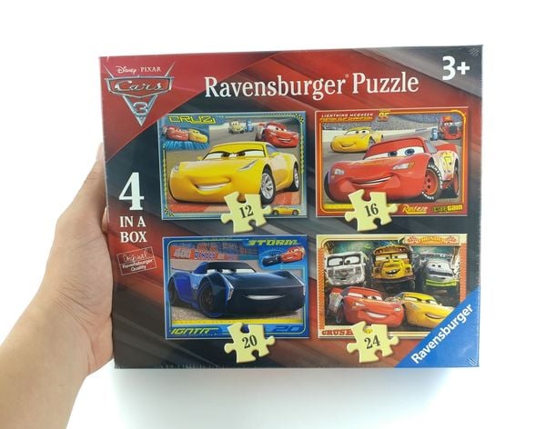 Bộ xếp hình puzzle Cars 4 bộ 12/16/20/24 mảnh Ravensburger RV06894